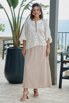 Блуза Vittoria Queen 28583бл молочный - фото 3