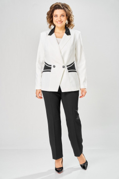 Брюки, жакет ANASTASIA MAK 1315 черный+молочный - фото 1