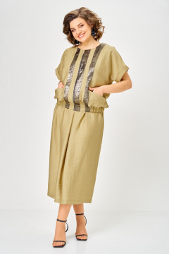 Жакет, юбка ANASTASIA MAK 1320 горчица - фото 2