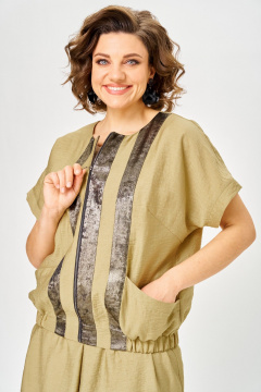 Жакет, юбка ANASTASIA MAK 1320 горчица - фото 4