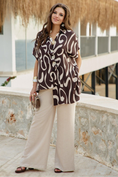 Блуза Vittoria Queen 28923бл шоколадный - фото 5