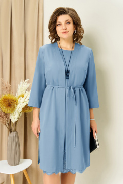 Жакет, платье VOLNA 1459 голубой - фото 4