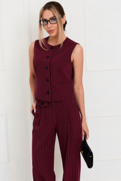 Брюки, жилет Golden Valley 6699 бордовый - фото 2