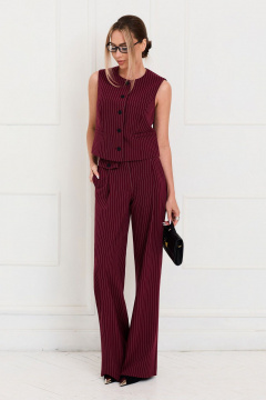 Брюки, жилет Golden Valley 6699 бордовый - фото 1