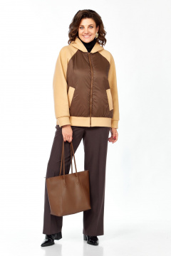 Куртка Lady Secret 9011 беж+шоколад - фото 2