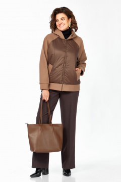 Куртка Lady Secret 9011 коричневый+шоколад - фото 2