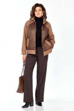 Куртка Lady Secret 9011 коричневый+шоколад - фото 5