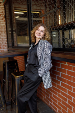 Жакет Dolce Forma GAK-BE-01_черно-белый - фото 5