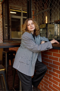 Жакет Dolce Forma GAK-BE-01_черно-белый - фото 3