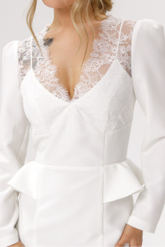 Платье PiRS 6605 молочный - фото 5