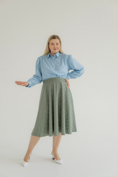 Юбка Dolce Forma YU-BE-01_клетка-зеленая - фото 1