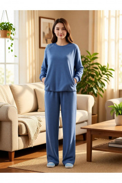 Брюки, джемпер Бобруйсктрикотаж 25744 серо-голубой - фото 1