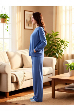 Брюки, джемпер Бобруйсктрикотаж 25744 серо-голубой - фото 3