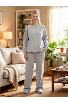 Брюки, джемпер Бобруйсктрикотаж 25744 серый - фото 1
