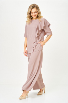 Блуза, брюки TVIN 7008 пудра - фото 2