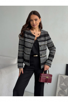 Брюки, жакет Dilana VIP 2136 мультиколор+черный - фото 3