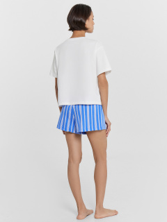 Футболка, шорты Mark Formelle 592536/24-33963ПК-5 белый_полоска_на_лазурном_3_сл_на_пол - фото 2
