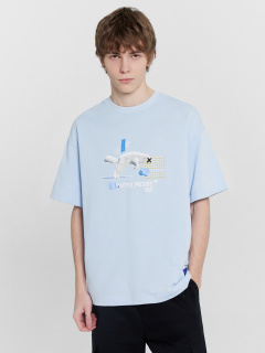 Футболка Mark Formelle 111900/24-3973П-0 воздушный_голубой_печать_2_сл_на_пол_Д - фото 1