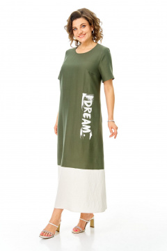 Платье VI ORO VR-1252 олива - фото 4