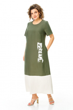 Платье VI ORO VR-1252 олива - фото 3