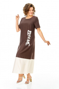 Платье VI ORO VR-1252 шоколад - фото 4