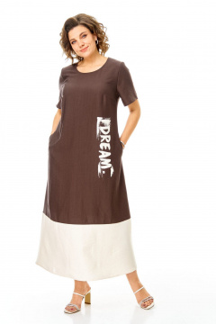 Платье VI ORO VR-1252 шоколад - фото 3