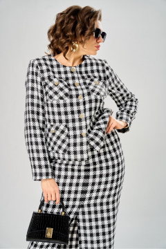Жакет Andina city 4022-26 черно-белый - фото 5