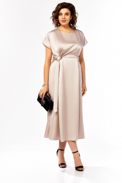 Платье Ольга Стиль С-1008 бежевый - фото 4