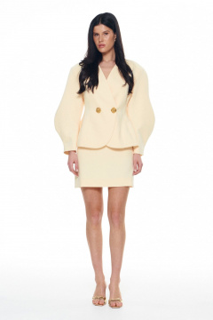Жакет, юбка KaVaRi 8057 сливочное-масло - фото 3