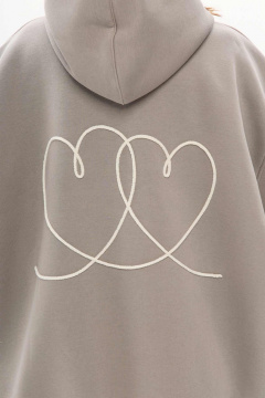 Худи Mirolia 1229-11 серый - фото 2