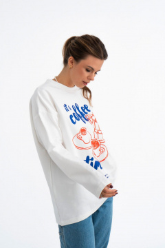 Лонгслив Mirolia 1225-17 кремовый - фото 4