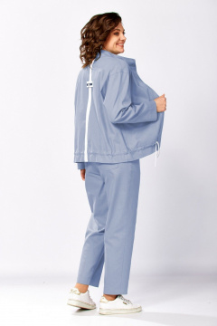 Брюки, бомбер, топ Милора-стиль 1444 голубой - фото 3