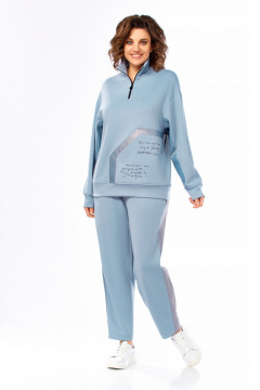 Брюки, джемпер Ольга Стиль С-1009 голубой - фото 1