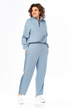 Брюки, джемпер Ольга Стиль С-1009 голубой - фото 2