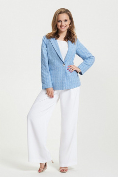 TEZA 2661 голубой_клетка-белый