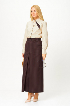 Блуза, юбка Gamma Gracia 883 кремово-коричневый - фото 2