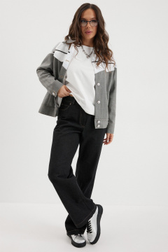 Брюки, куртка Магия моды 2691 серый/черный - фото 2