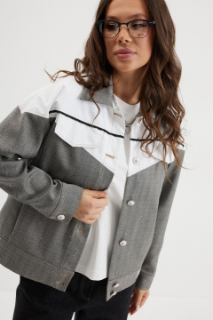 Брюки, куртка Магия моды 2691 серый/черный - фото 3