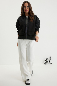 Брюки, бомбер Магия моды 2696 черный/молочный - фото 2