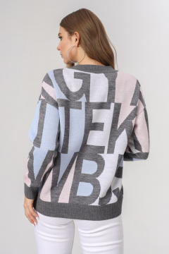 Джемпер BONADI BS18 серый-голубой - фото 2