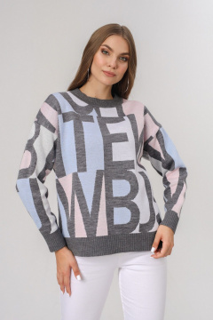 Джемпер BONADI BS18 серый-голубой - фото 1