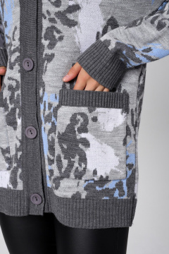 Кардиган BONADI BS43 серо-голубой - фото 4