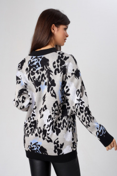 Кардиган BONADI BS43 черный-голубой - фото 3