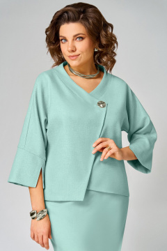 Жакет, юбка Мишель стиль 1346 бирюзовый - фото 4