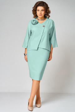 Жакет, юбка Мишель стиль 1346 бирюзовый - фото 1