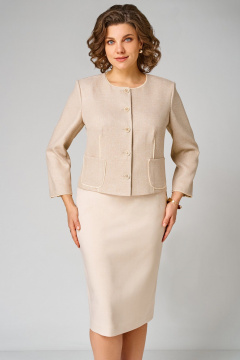 Жакет, юбка Мишель стиль 1349 песочный - фото 5
