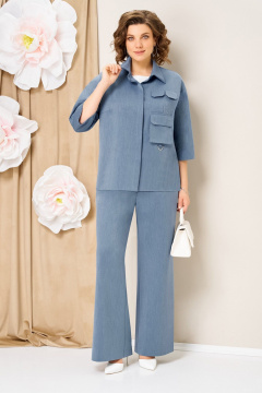 Блуза, брюки, жакет VOLNA 1463 голубой - фото 1