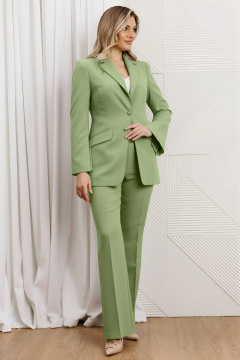 Брюки, жакет Мода Юрс 26-2960 олива - фото 1