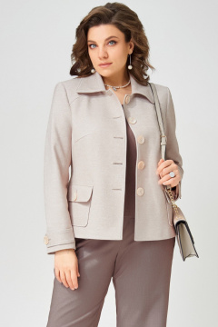 Жакет Fita 20754 капучино + бежевый - фото 2