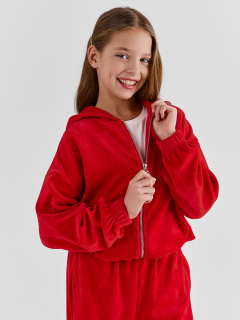 Брюки, толстовка Mark Formelle 397755/25-39269П-3-3 спелая_вишня_печать_1сл_аппликация_из_страз_спинк - фото 4